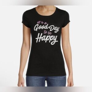 WOUND UP It’s A Good Day To Be Happy Graphic Shirt EUC
